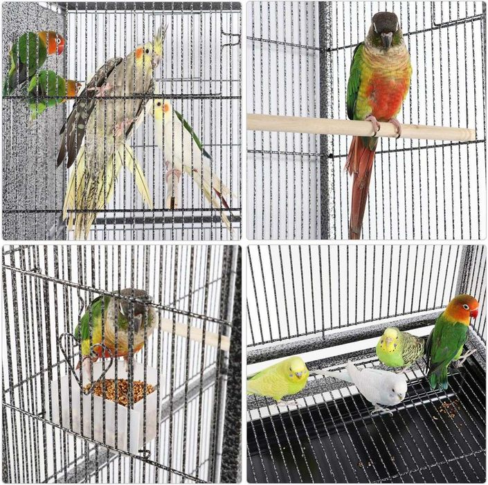Voliera pasari colivie, Peruș, Canar, Nimfă, Papagal |S 615469 Black