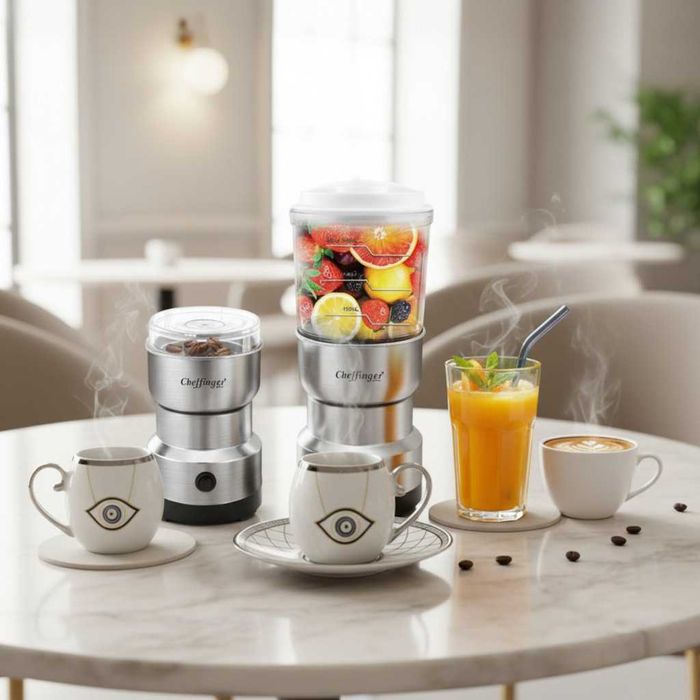 Луксозен порцеланов сервиз + 2в1 блендер и мелничка Cheffinger