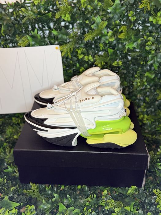 Adidasi/Sneakers Balmain Unicorn white green