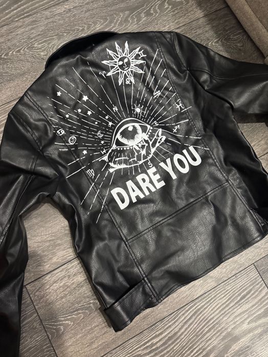 Ново Дамско кожено яке, черно, S