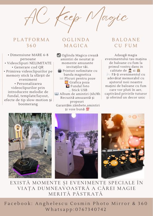 Platforma 360, Oglinda Foto, Baloane cu fum