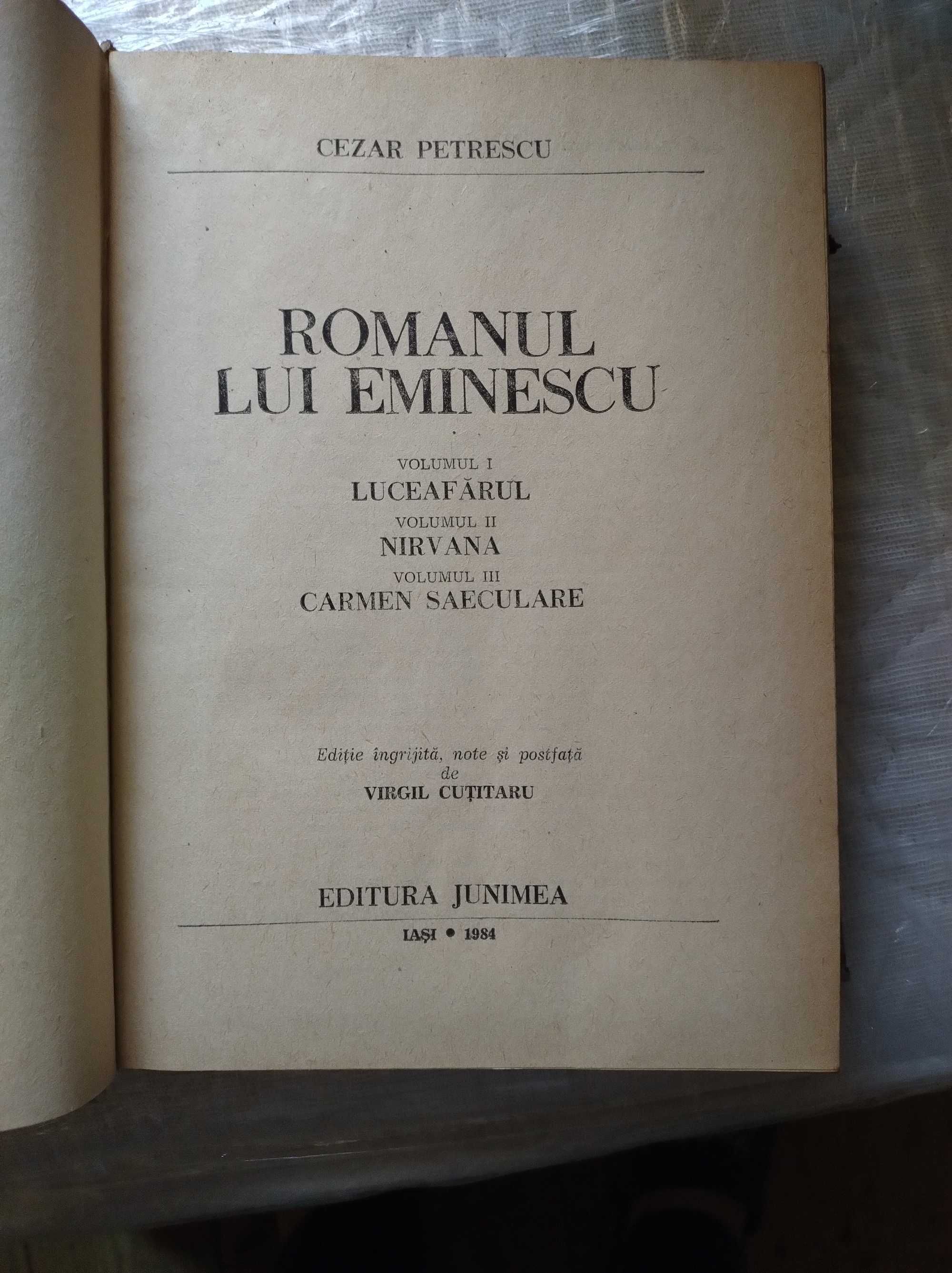 Romanul lui Eminescu, Cezar Petrescu