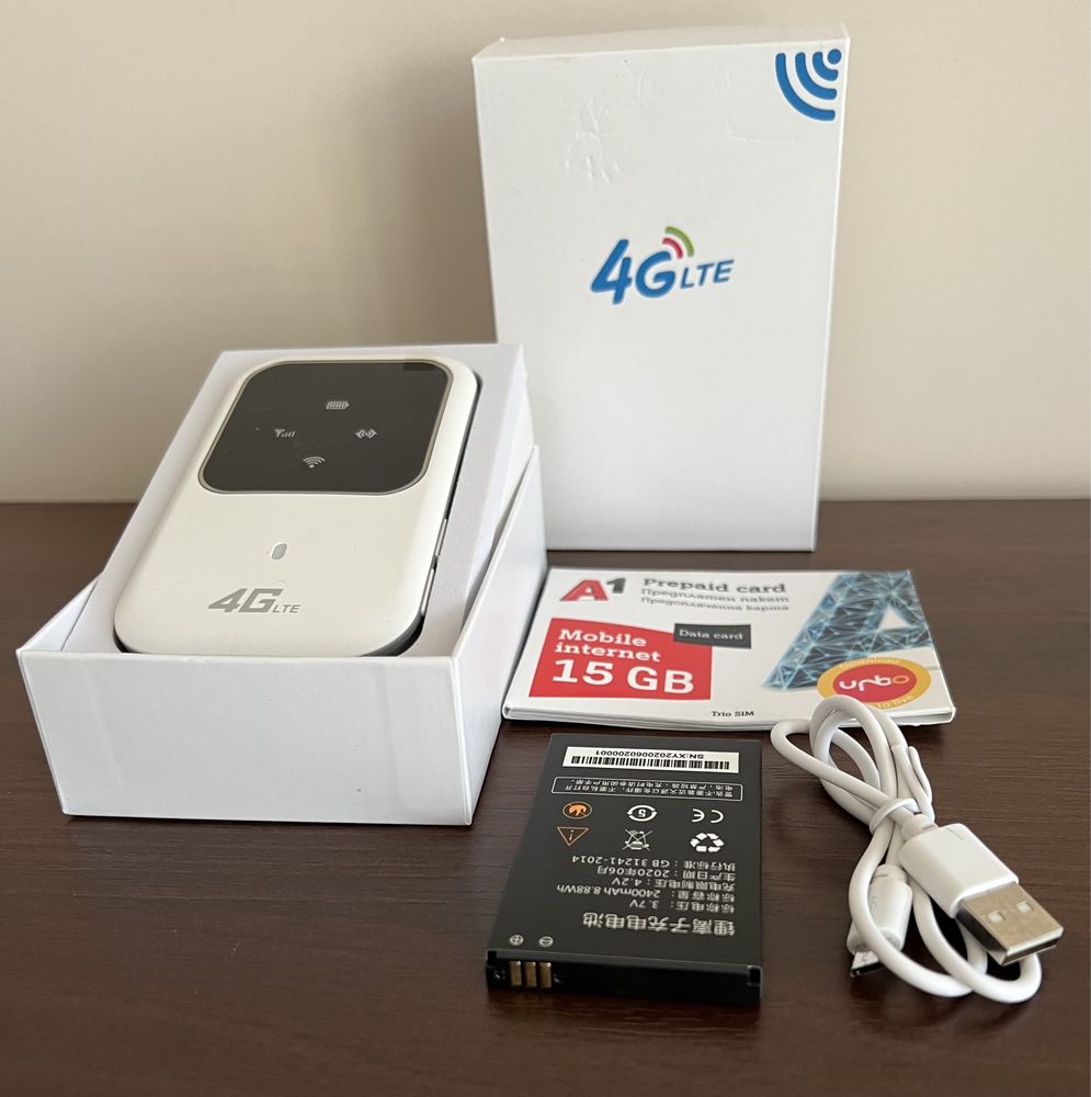 Рутер/бисквитка  за компютър LTE WI-fi с предплатена сим карта