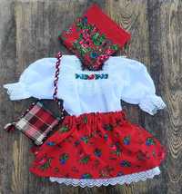 Costum popular pentru fetite de Maramures Rosu