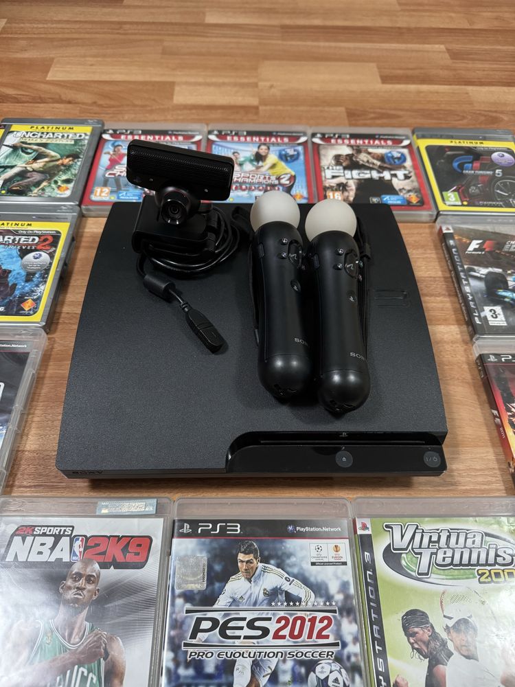 PlayStation3 + Move Controler + Move Camera + игри