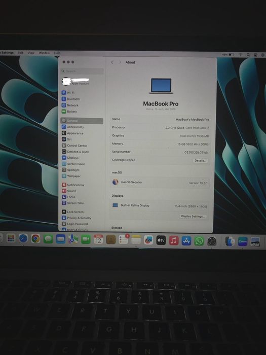 Laptop Apple MacBook Pro