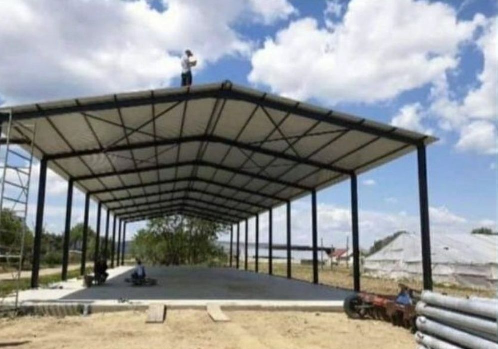 Hala metalica  15x25x4  din ipe cu tot cu montaj