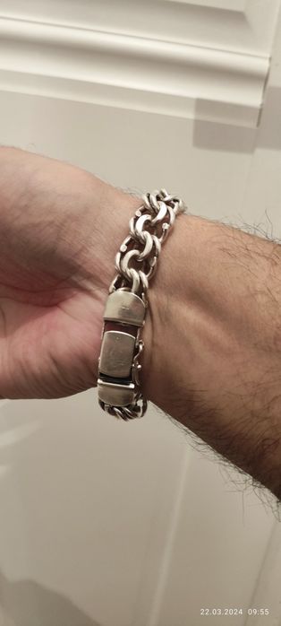 Браслет серебро 64 гр 21 см