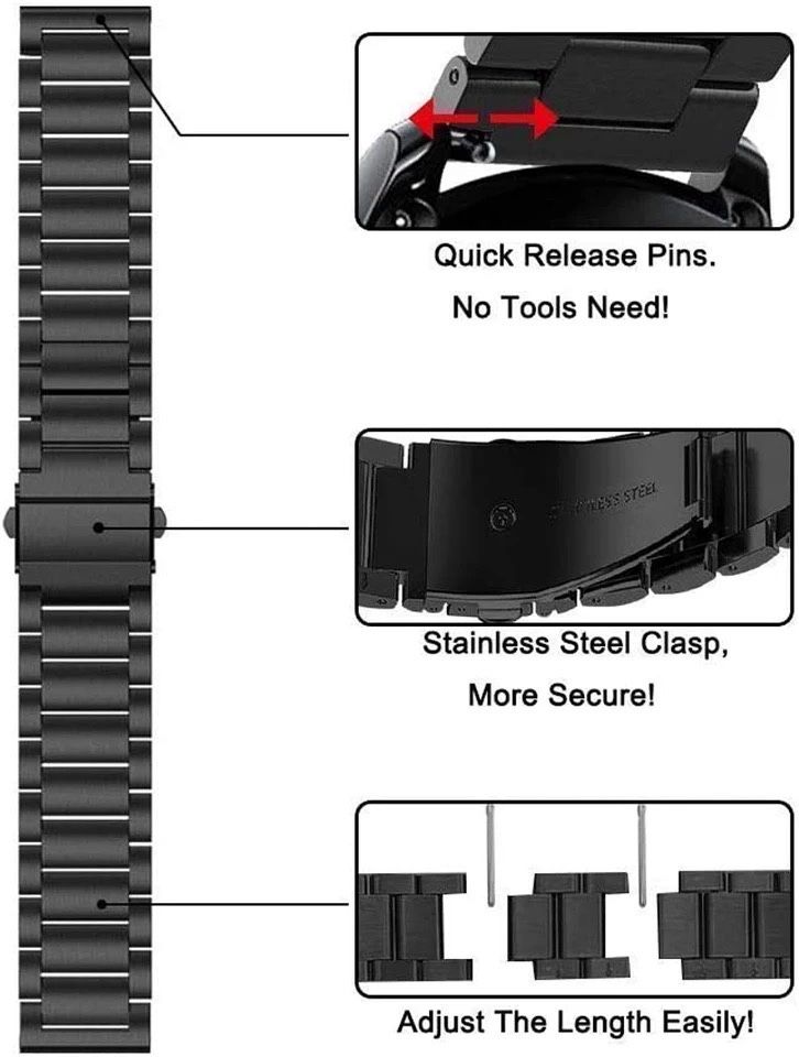 Curea metalica compatibila Samsung Watch 46mm,GT2,GT telescoape Quick