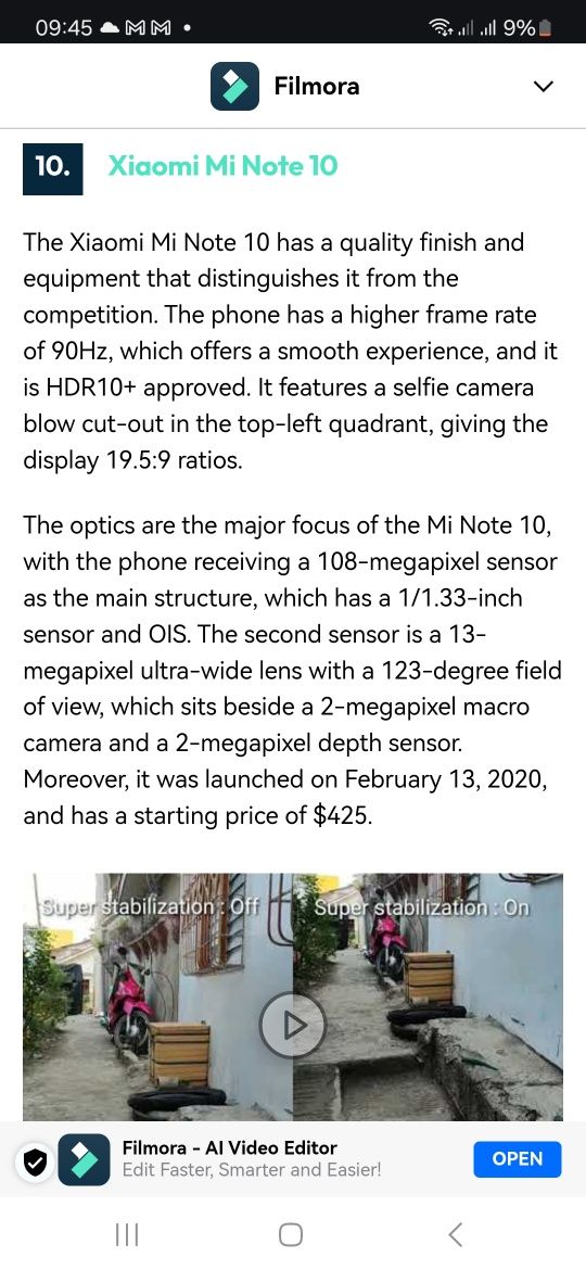 Xiaomi MI Note 10 6GB, 128GB