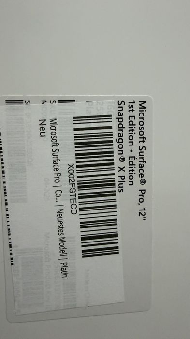 Laptop Microsoft Surface Pro 12 Snapdragon X Plus 16GB 256GB