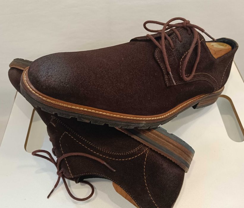 Pantofi derby 45 45.5 plain toe Salamander NOI piele nat talpa Vibram