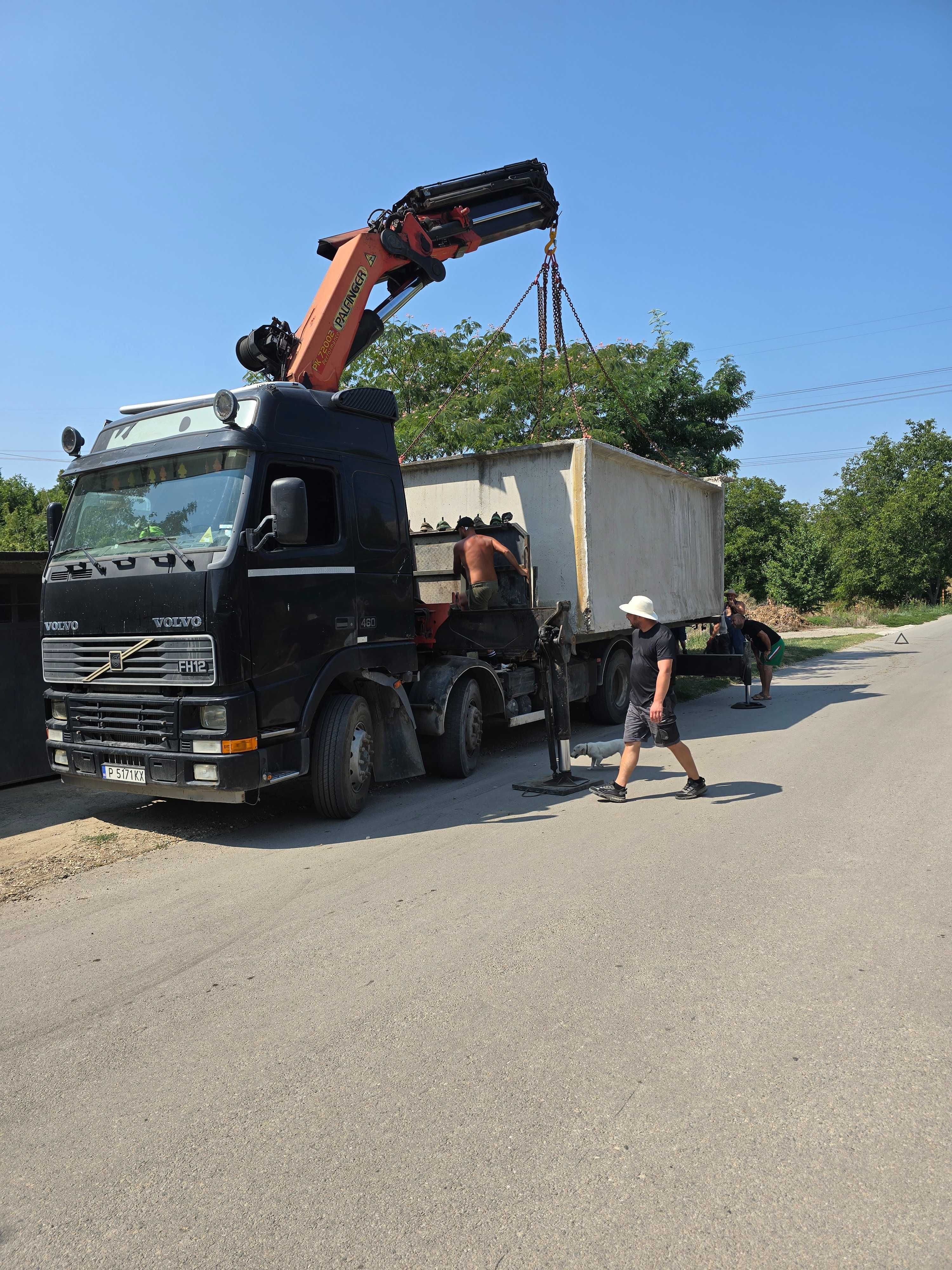 Услуги с кран, камион с кран,преместване на гаражни клеткки вишка