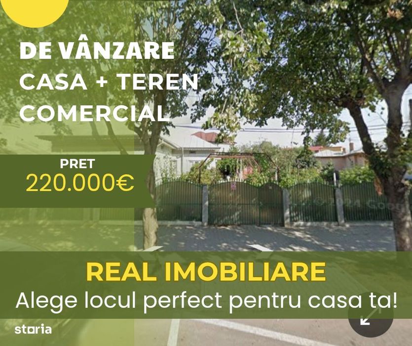 Teren  comercial 700mp + casa, zona Garii!