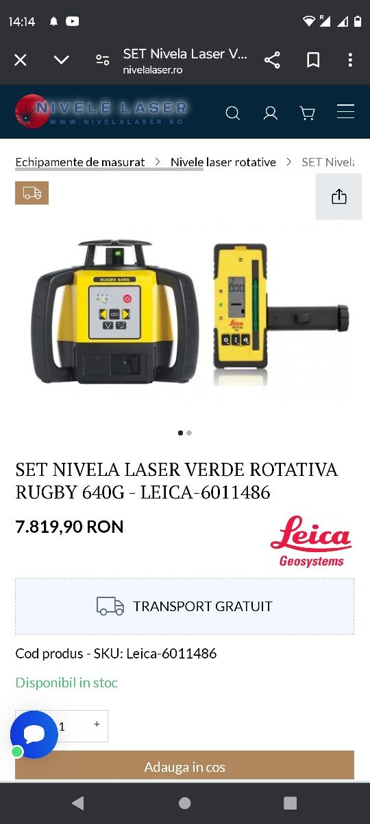 Leica Rugby 55 Leica Rugby 55 Laser de construcție
Leica Rugby 55 ofer