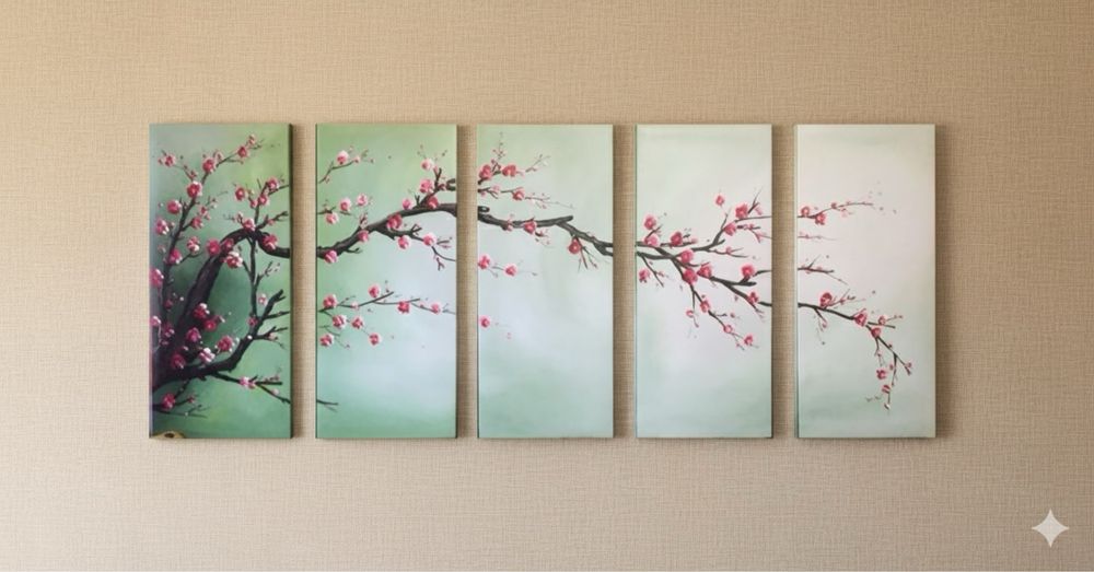 Весна на стене! картина маслом