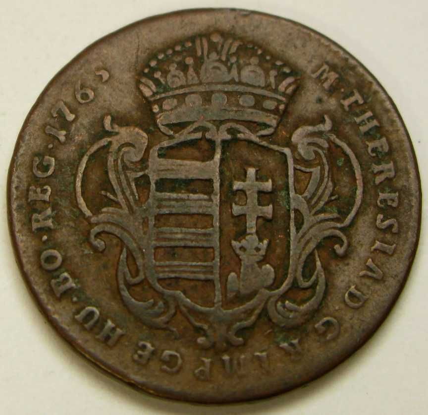 Monede vechi : 10 bani 1867 Carol I si  1 denar din 1765 Maria Tereza