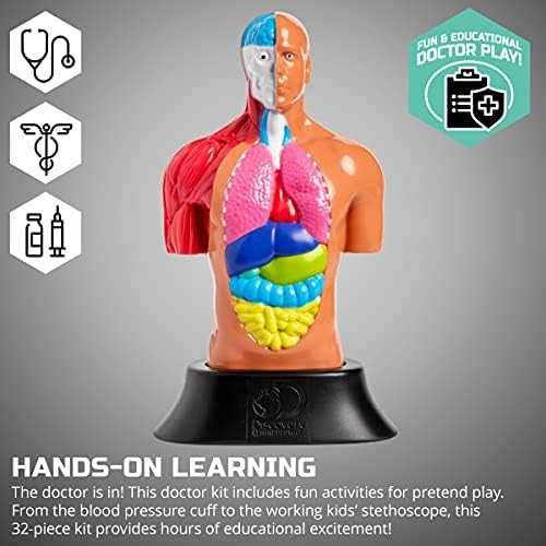 Нов Детски Лекарски Комплект 32 Части - Докторски Играчки STEM за деца