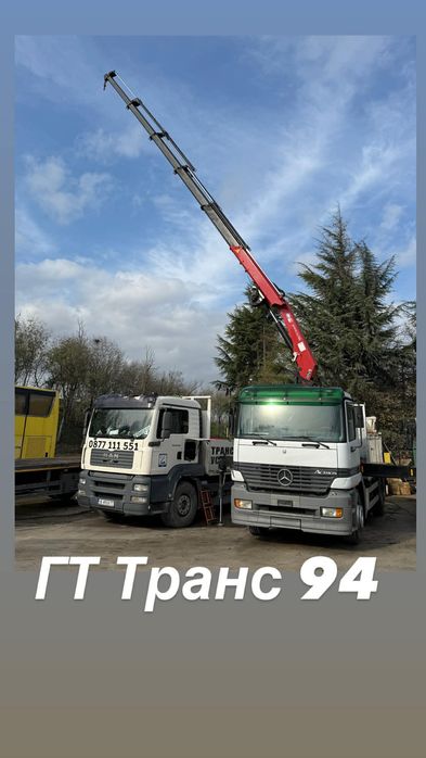 Камион с кран 24.5м  Транспортни услуги с кран варна кран Варна