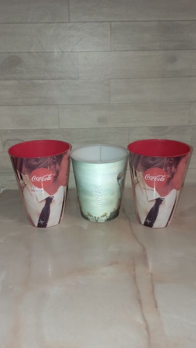 pahare plastic Coca Cola-Pepsi-Lipton-Pink
