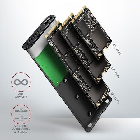 Hdd rack ssd axagon m2