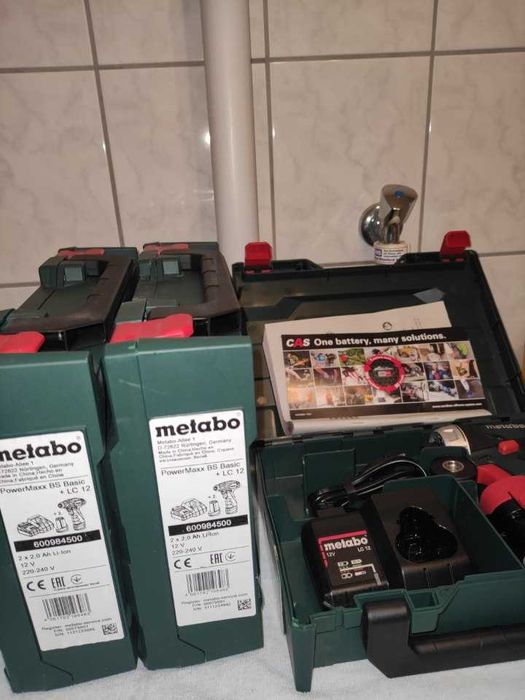 Metabo Set Filetanta 12 V, PowerMaxx baterii, încărcător, produs nou