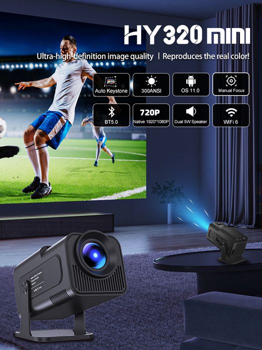 Proektor HY320mini HY300 HY300 pro proyektor kino dom Доставка есть!