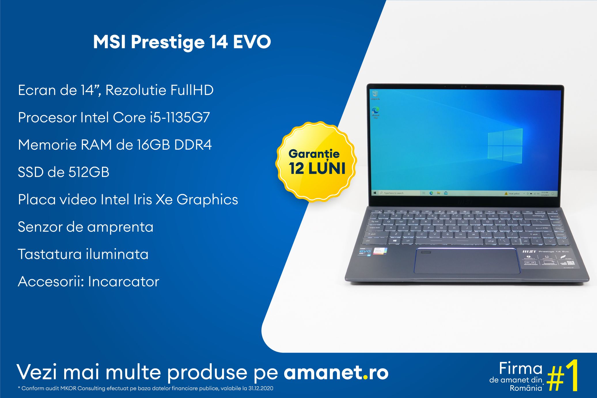 Laptop Msi Prestige 14 EVO (A11M-018PL-GG51135 - BSG Amanet & Exchange