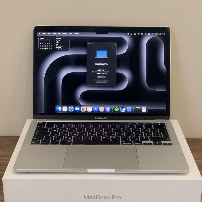 Macbook Pro M1 2021 TouchBar 8/256гб 13.3" 87% акб 450 циклов ЕАС