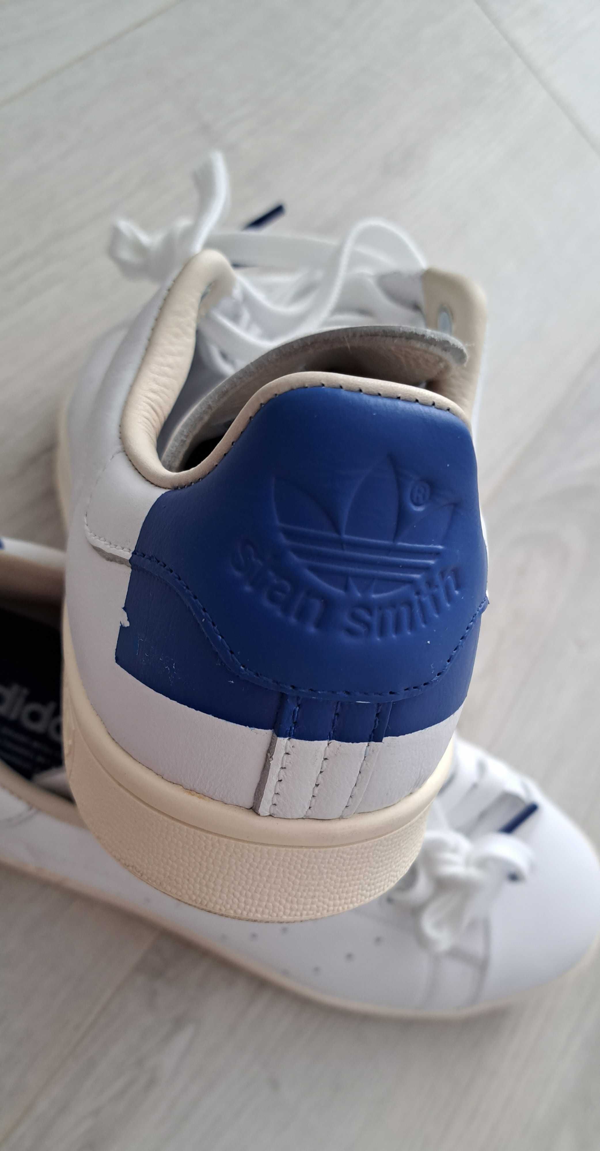 adidas stan smith white collegiate royal 42