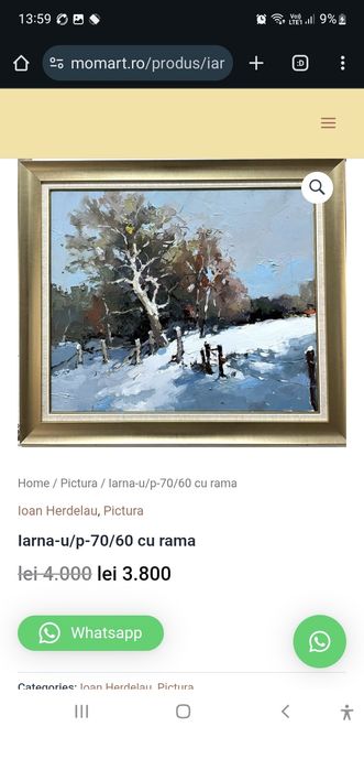 Herdelau Herdeleu Ioan Alexandru - Tablou Tablouri in ulei pe panza