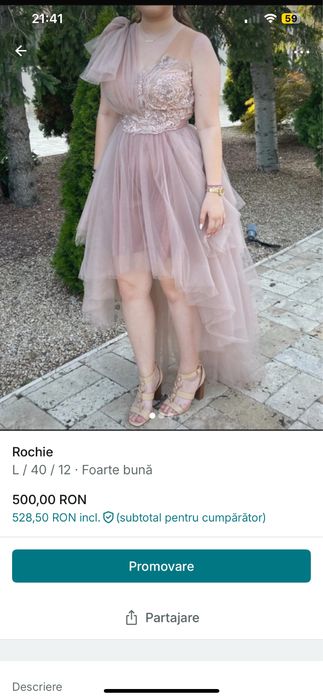 Rochie roz prafuit