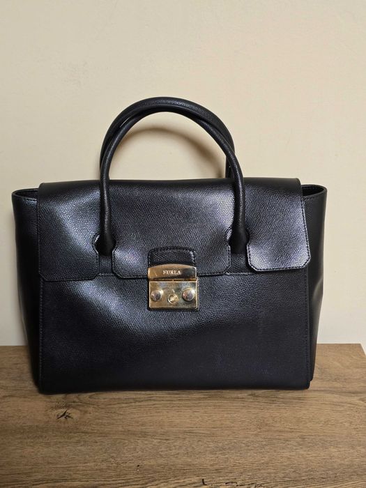 Furla Metropolis Medium Satchel Onyx 1 оригинална дамска чанта
