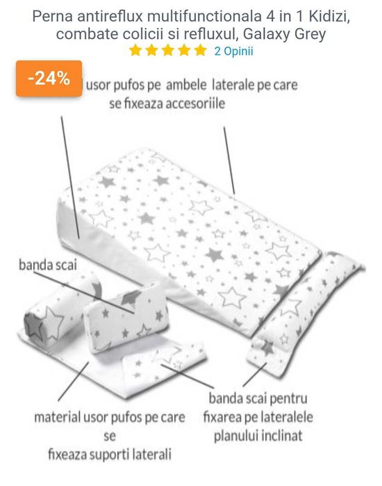 Perna antireflux 4 in 1 Kidizi