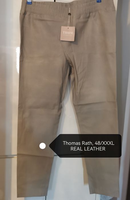 Pantaloni piele naturala Thomas Rath, noi cu eticheta