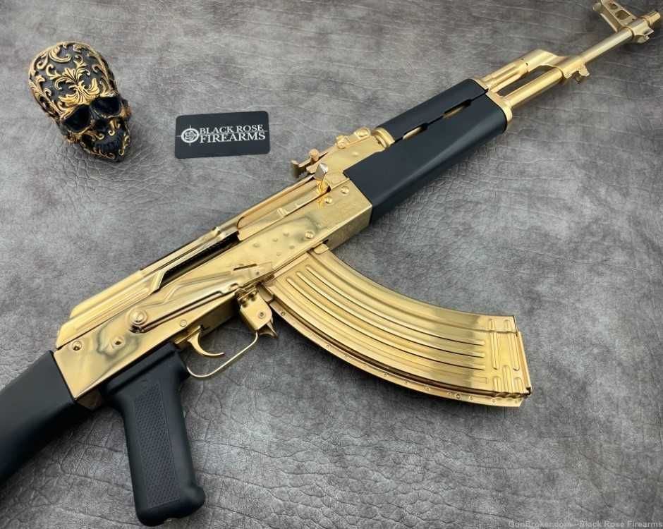 Pusca AK-47 [PLACATA GOLD!] ~ Material LEMN ~ Arma Airsoft Automata