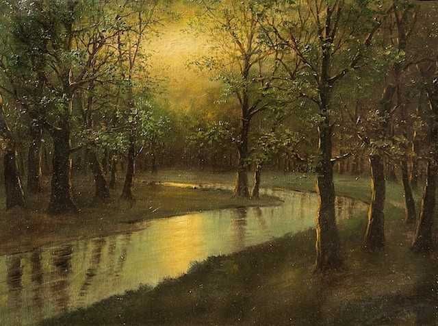 IMPECABIL! ~LUMINIS~ Tablou vechi, semnat, ulei/panza, 80x60cm +Rama.