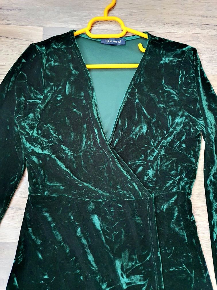 Rochie verde catifea S/M