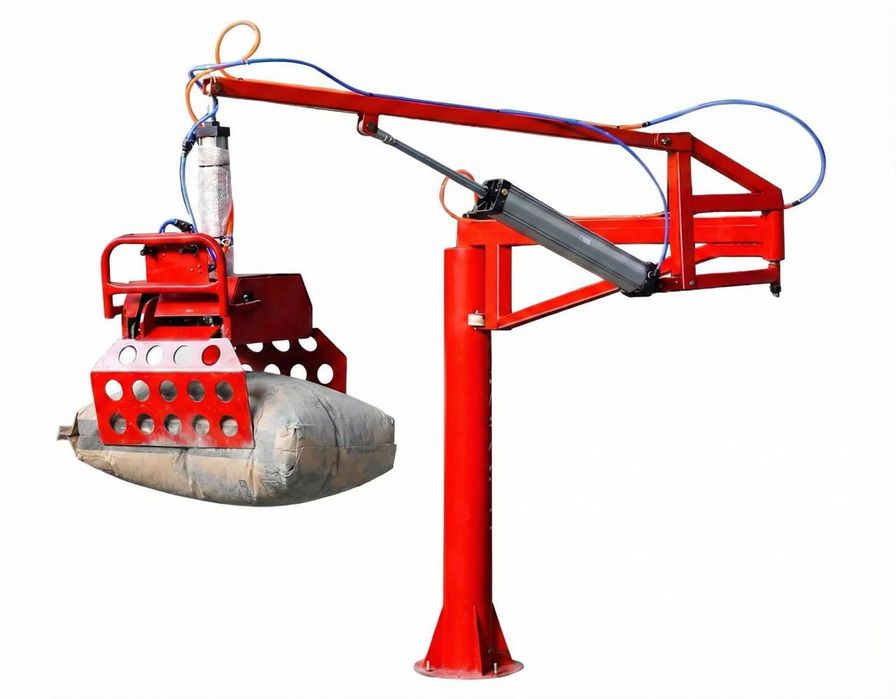 Пневматический подъемник для стройматериалов (цемент, плитка, коробки)