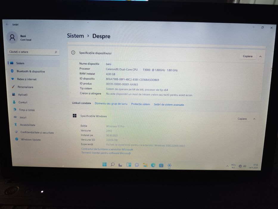 Vand laptop Lenovo