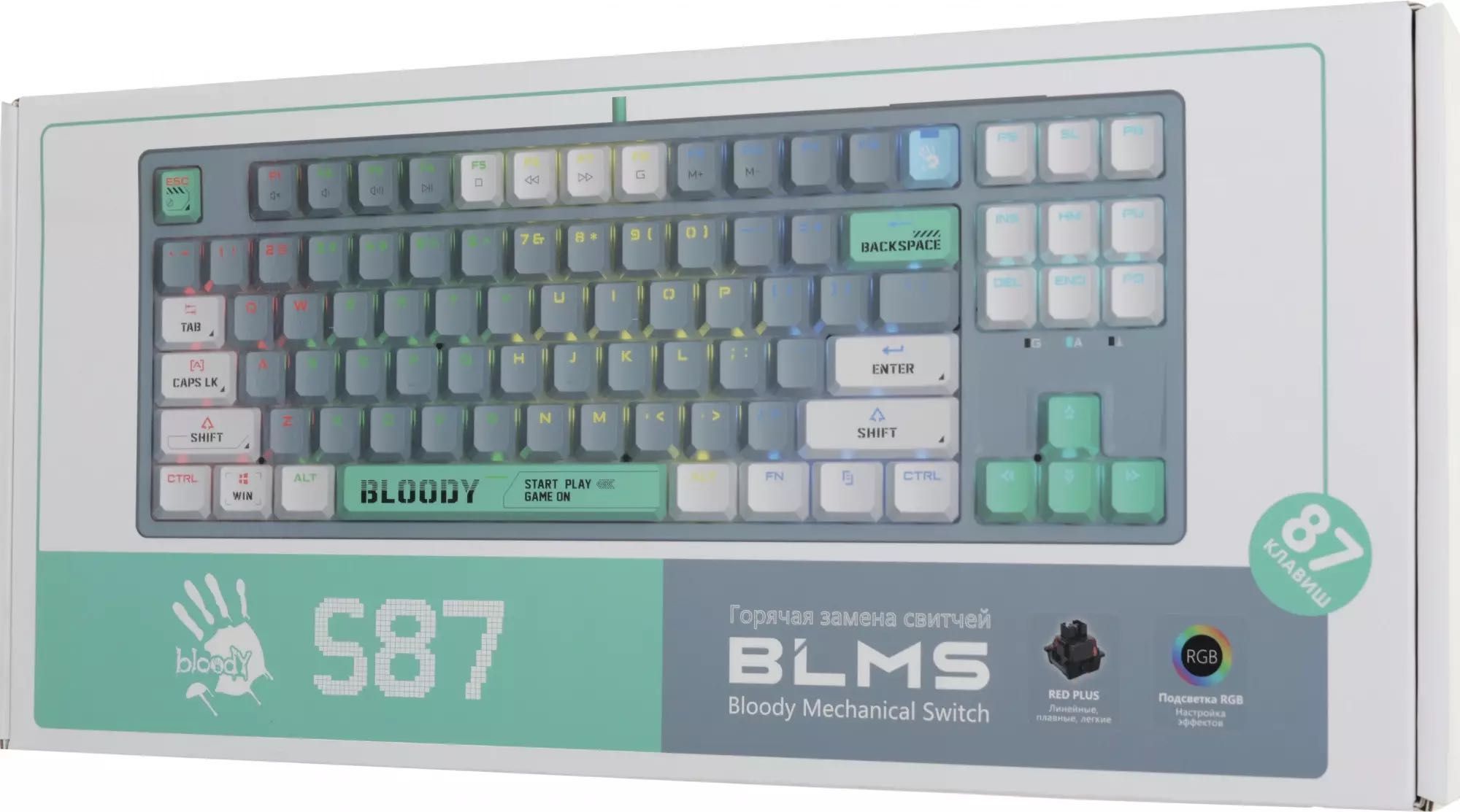 Геймерская клавиатура Bloody S87 | Быстрая механика