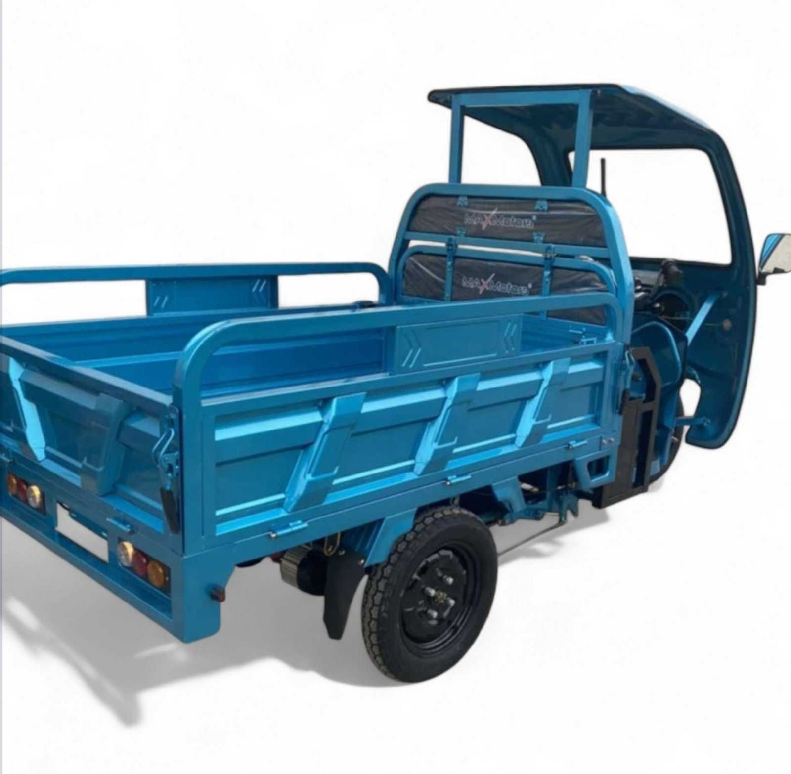 Електрическа Селскостопанска Триколка с Покрив 2000W Maxmotors