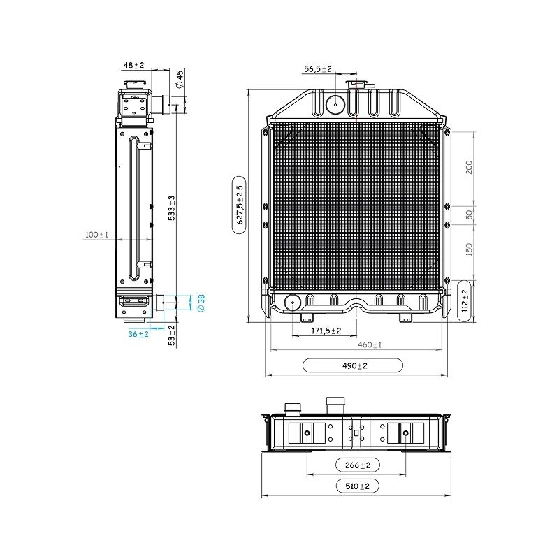 Radiator fiat 640