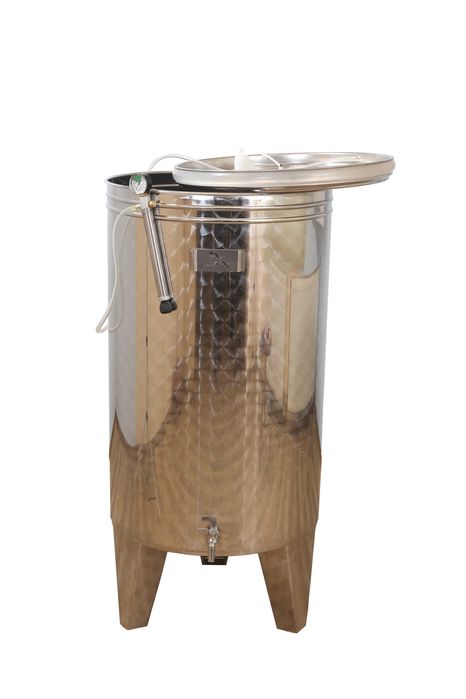 Butoi Inox Alimentar capac flotant pneumatic pentru vin 1.650 l