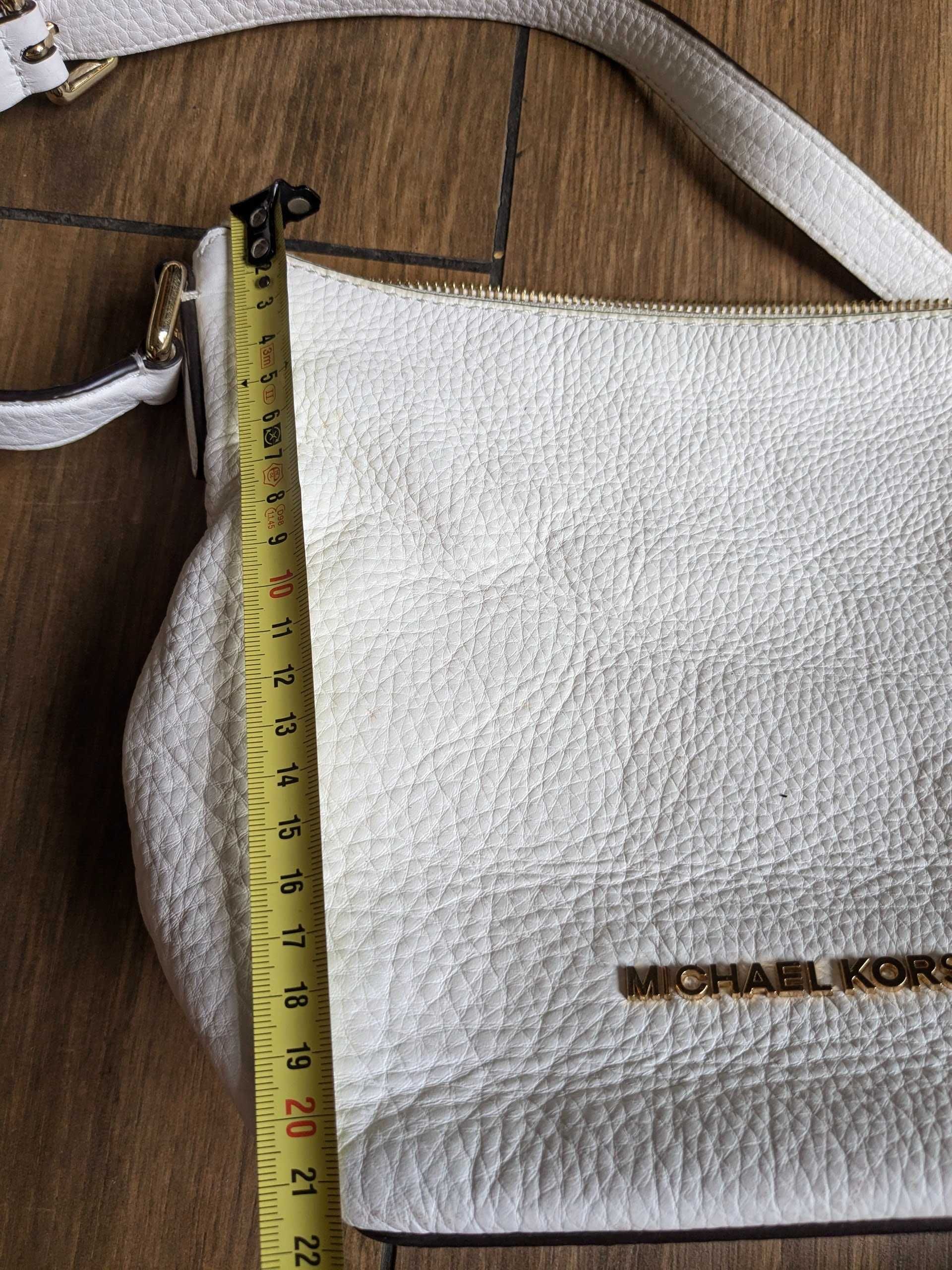 Geanta piele alba Michael Kors