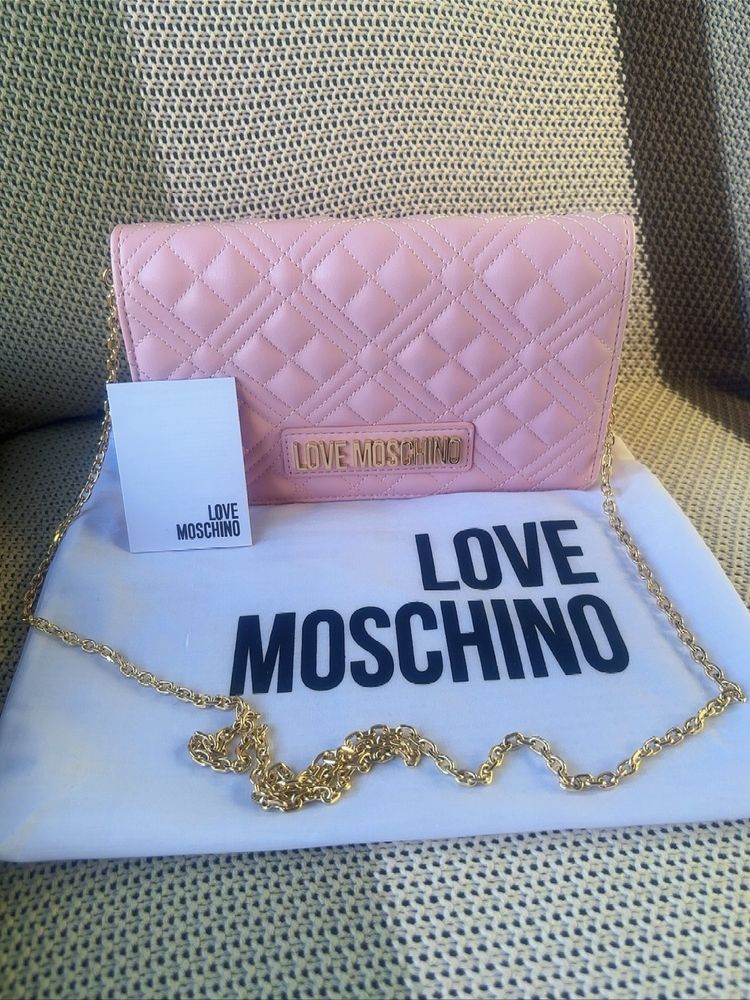 Love Moschino малка розова чанта