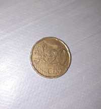 Vând moneda de colecție, 20 euro cenți anul 2002
