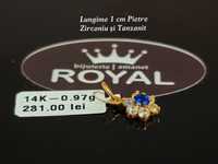 Bijuteria Royal :Pandantiv aur 14k/ 0.97 gr Pietre Zirconiu  Tanzanit