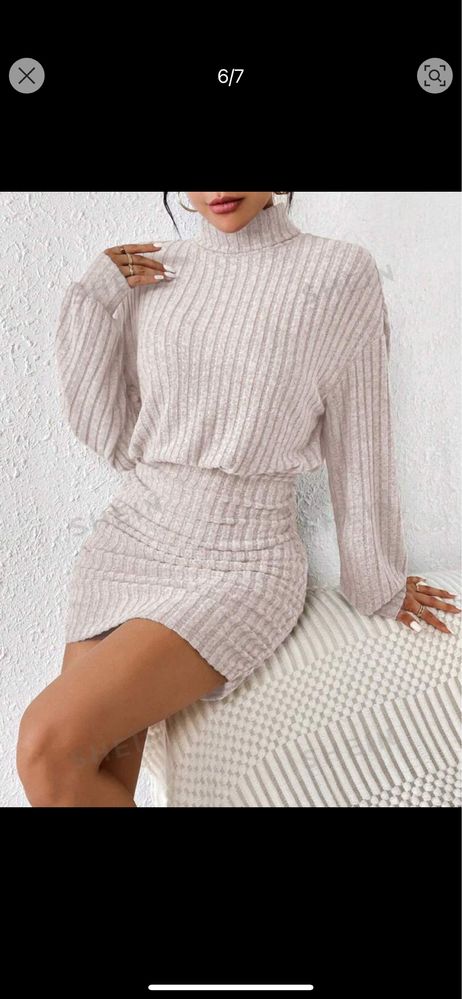 Rochie pulover toamna