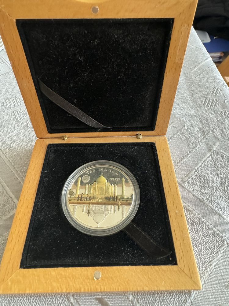 Сребърна юбилейна монета Taj Mahal 2008 925 Silver Вечна Любов
